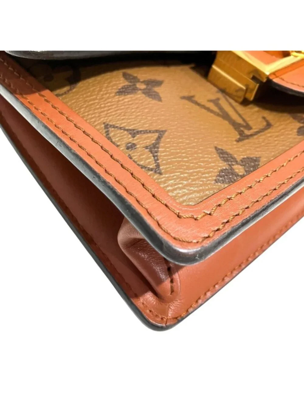 Louis Vuitton Portefeuille Dauphine Monogram Reverse Shoulder Bag Canvas Leather